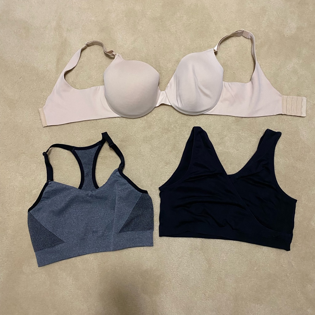 3 Nursing Bras (Sleep, Sports, And Wire)